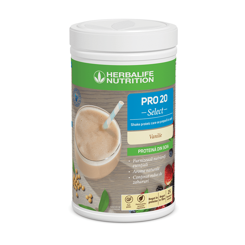 PRO 20 Select - Shake proteic care se prepară cu apă Vanilie 630 g